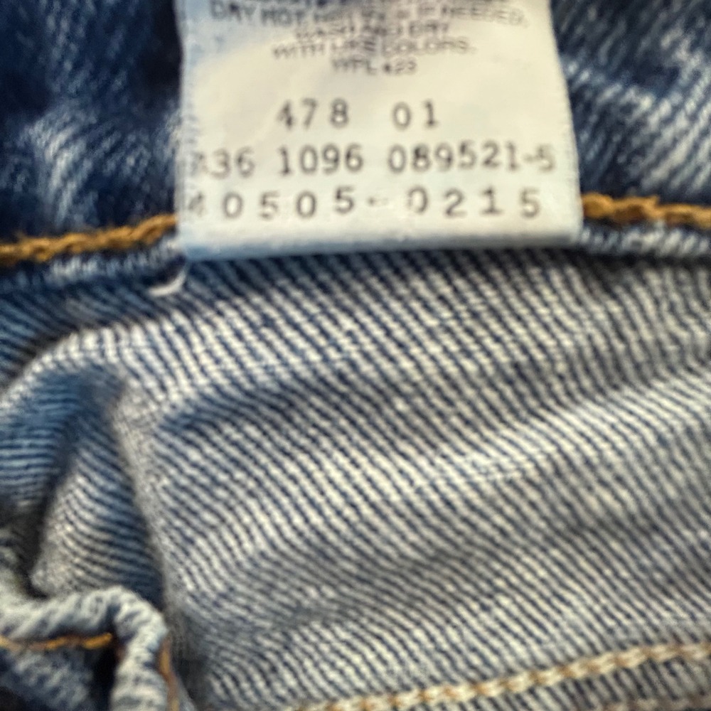 VTG Orange Tab Levi 505 Mens Jeans Reg Fit Straight Leg Dark Wash W31 L32 - Picture 4 of 11